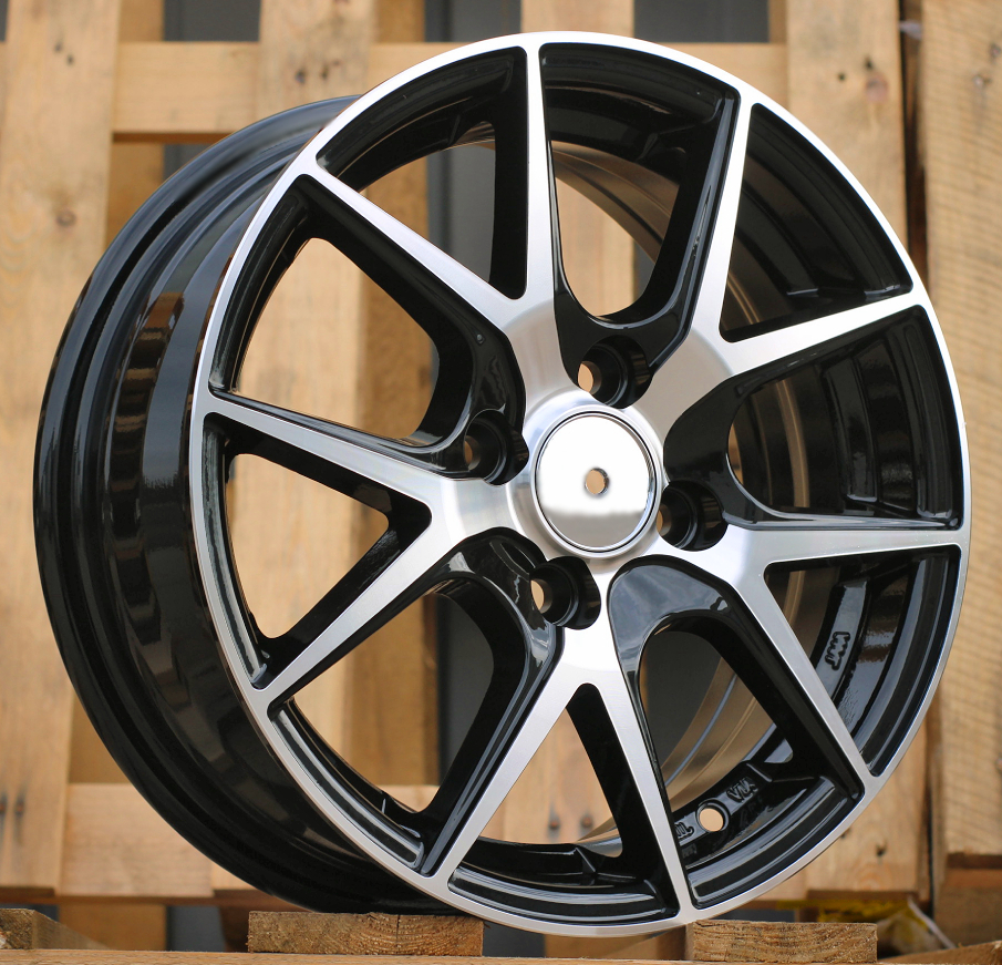 R14x5.5 4X100 ET 43 60.1 B1795 Black Polished (MB) For RACIN (Z2)