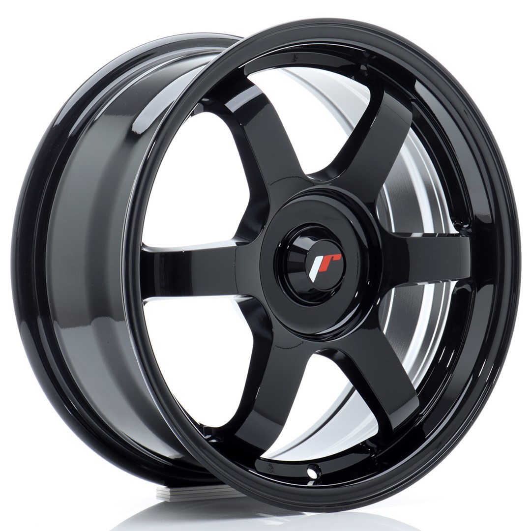 JR Wheels JR3 16x7 ET25-40 BLANK Gloss Black Alloy Wheel