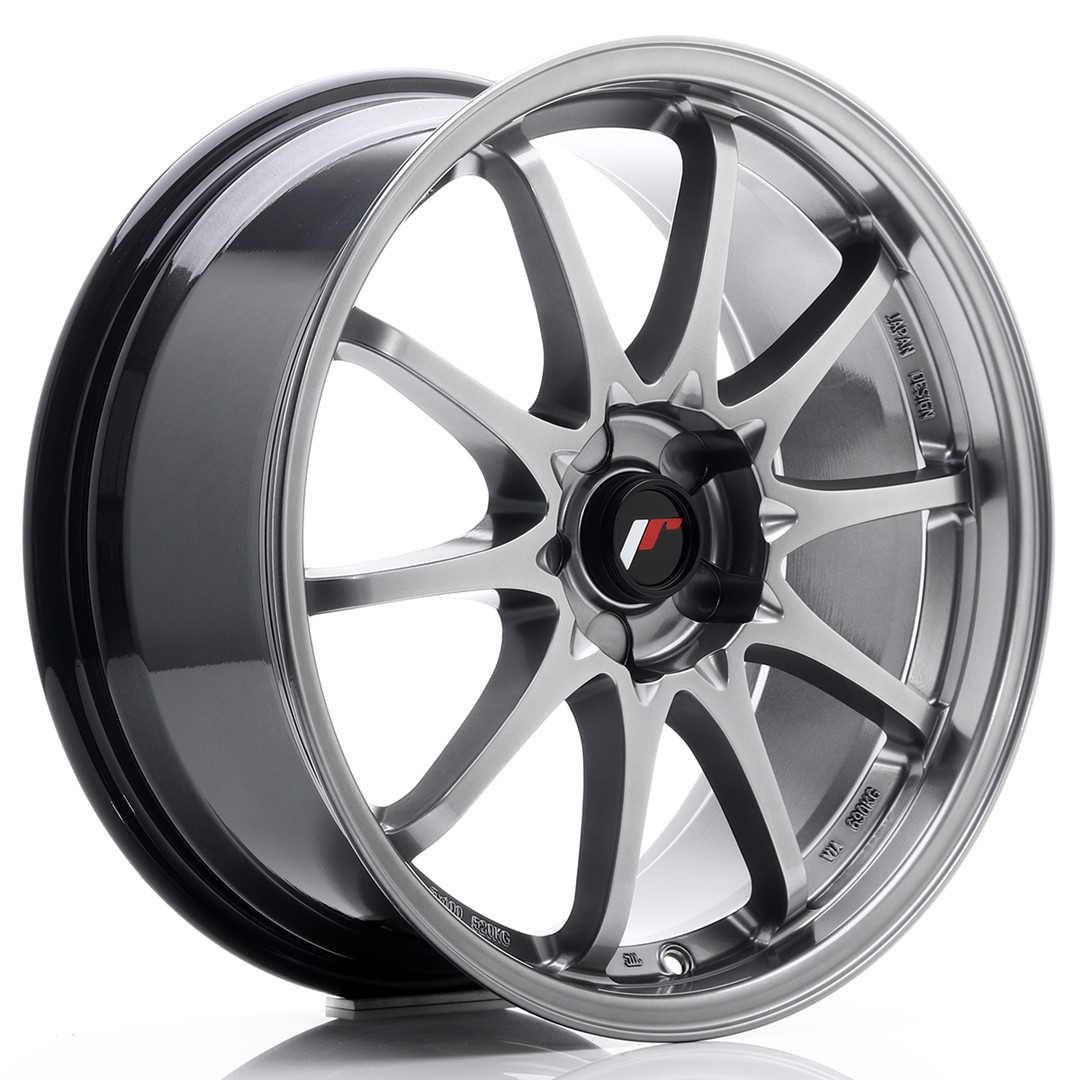 JR Wheels JR5 18x8 ET35 5H BLANK Hyper Black Alloy Wheel