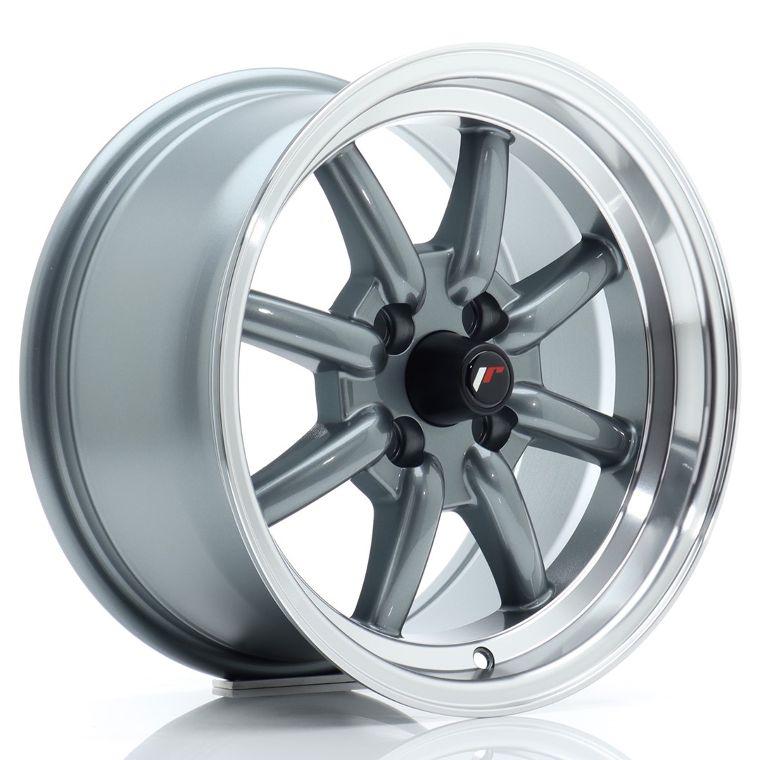 JR Wheels JR19 15x8 ET20 4x100 Gun Metal w/ Machined Lip Alloy Wheel