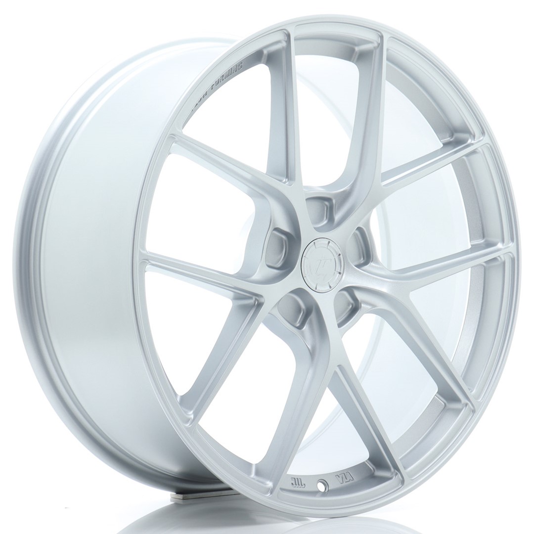 JR Wheels SL01 20x8 ET20-40 5H BLANK Matt Silver Alloy Wheel
