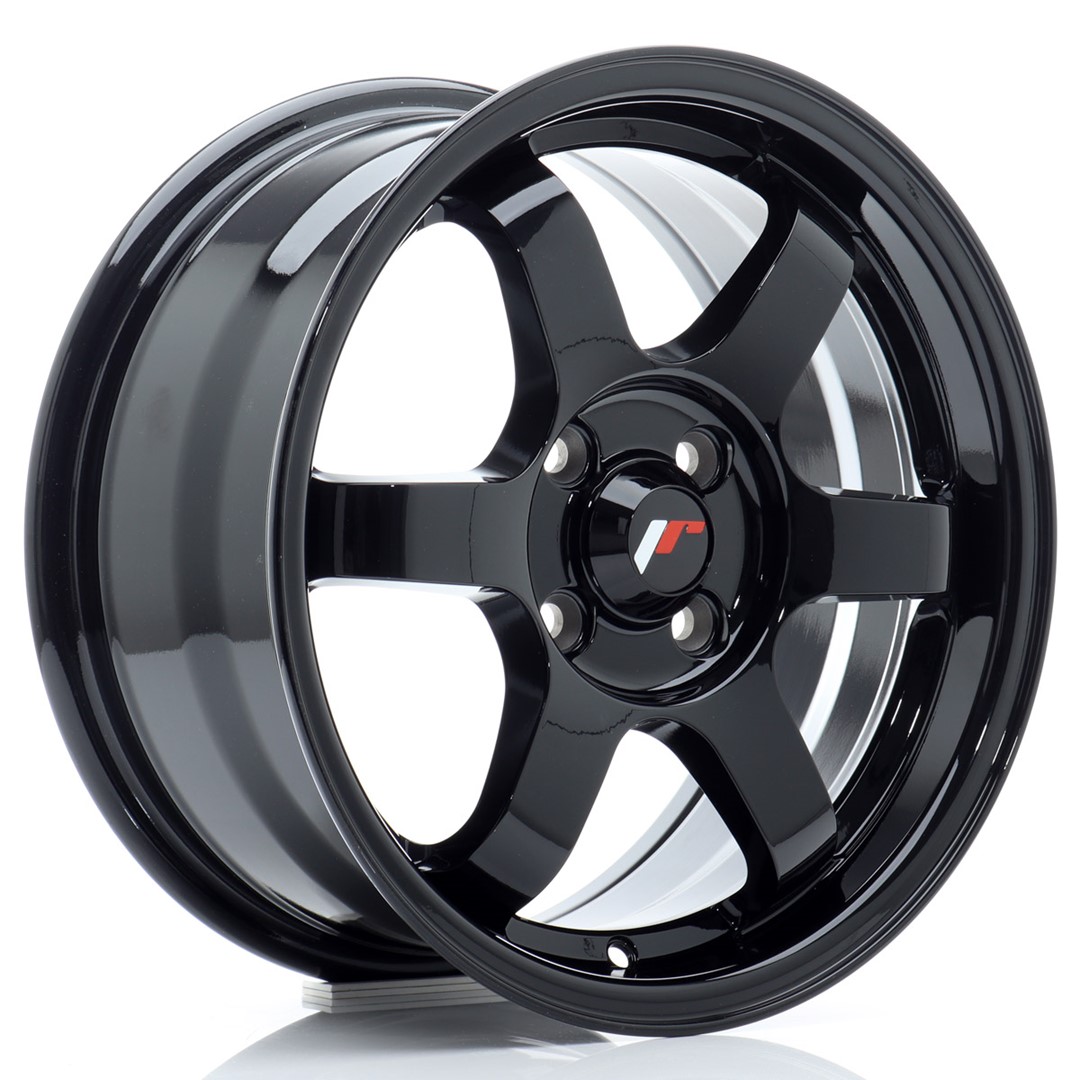 JR Wheels JR3 15x7 ET40 4x100 Gloss Black Alloy Wheel