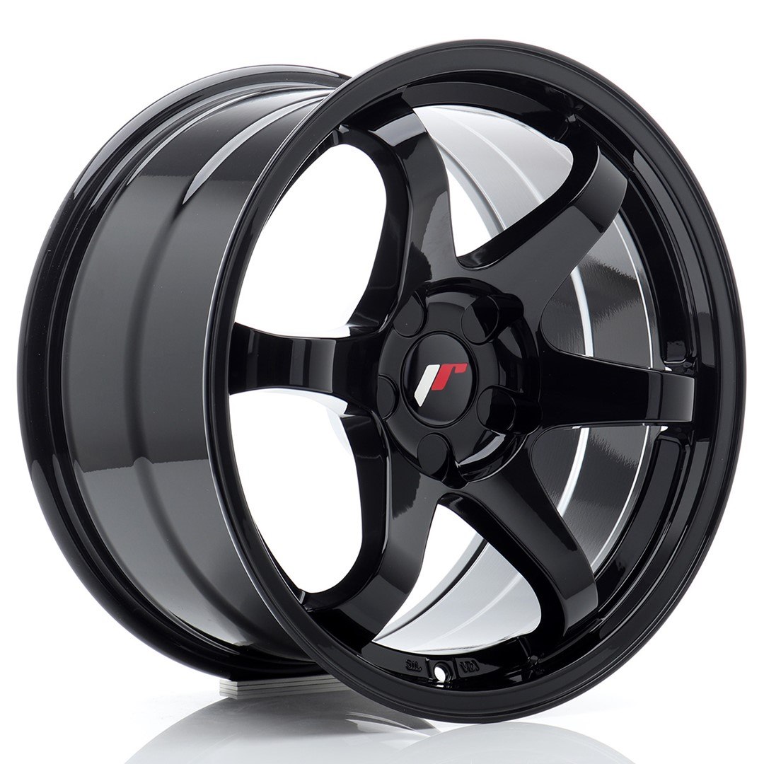 JR Wheels JR3 17x9 ET20-35 BLANK Gloss Black Alloy Wheel