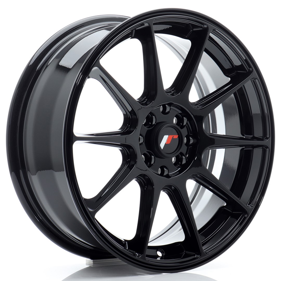 JR Wheels JR11 17x7 ET35 4x98/108 Gloss Black Alloy Wheel