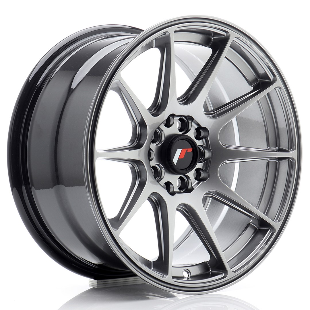 JR Wheels JR11 16x8 ET25 5x100/114 Hyper Black Alloy Wheel