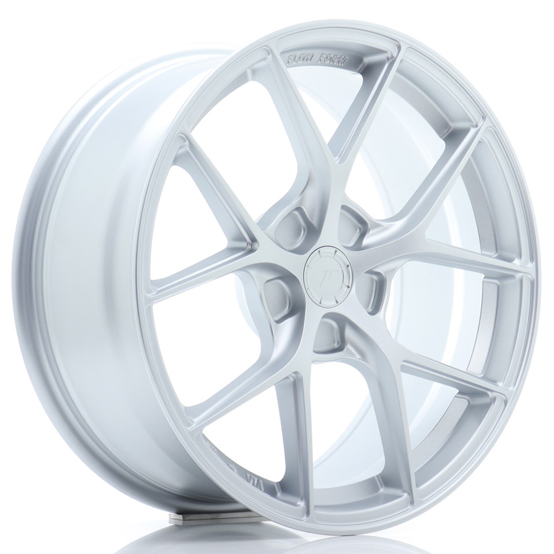 JR Wheels SL01 18x8 ET20-40 5H BLANK Matt Silver Alloy Wheel